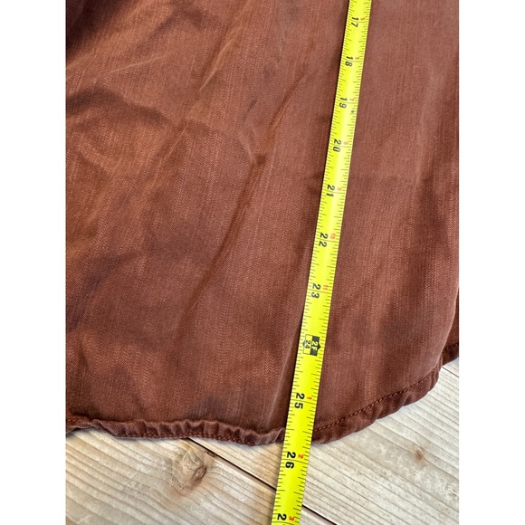 Dear John Women XL Terracotta Brown Tencel V-Neck Sleeveless Top - Picture 5 of 5